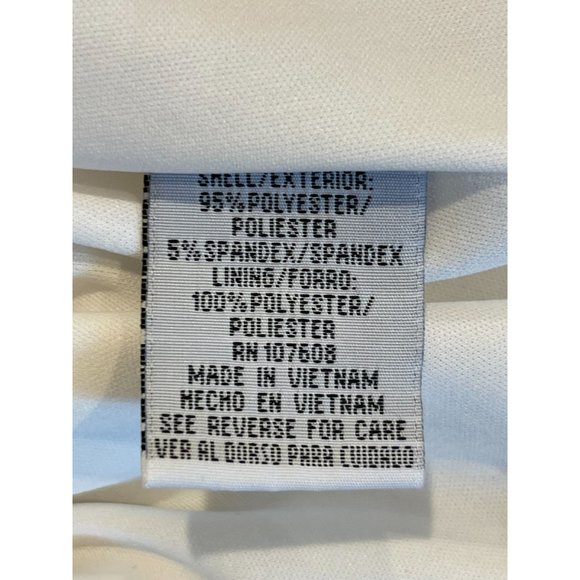 Chetta B Womens Abstract Print Sheath Dress Sleeveless Back Zip White Navy Sz 2 - Picture 7 of 8